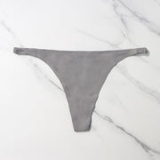 Ice Silk Seamless Panties For Women Soft Thin Band Thongs