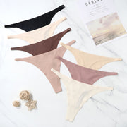 Ice Silk Seamless Panties For Women Soft Thin Band Thongs